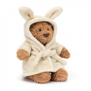 MEDIUM Jellycat Bartholomew Bear Bathrobe 26 CM X 12 CM, Jellycat USA | JY2957143