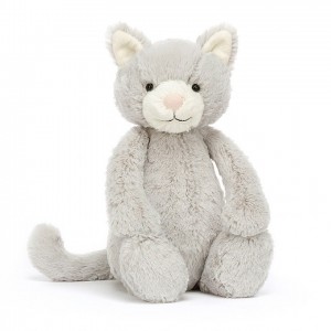 MEDIUM Jellycat Bashful Grey Kitty 31 CM X 12 CM, Jellycat USA | JR4593876