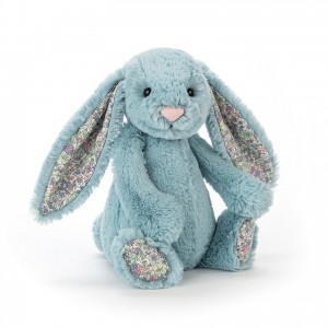 MEDIUM Jellycat Blossom Aqua Bunny 31 CM X 12 CM, Jellycat USA | UD2019746