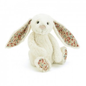 MEDIUM Jellycat Blossom Cream Bunny 31 CM X 12 CM, Jellycat USA | ZX1946758