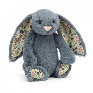 MEDIUM Jellycat Blossom Dusky Blue Bunny 31 CM X 12 CM, Jellycat USA | TC1795428