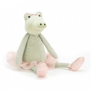 MEDIUM Jellycat Dancing Darcey Alligator 33 CM X 10 CM, Jellycat USA | WF6758930