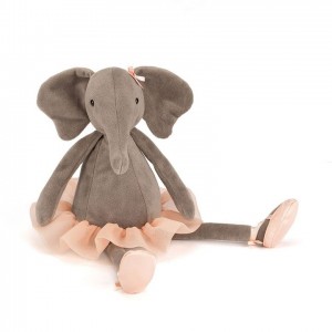 MEDIUM Jellycat Dancing Darcey Elephant 33 CM X 10 CM, Jellycat USA | MG2436859