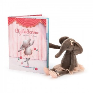 MEDIUM Jellycat Elly Ballerina Book and Dancing Darcey Elephant, Jellycat USA | TO4327806