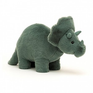 MEDIUM Jellycat Fossilly Triceratops 17 CM X 11 CM, Jellycat USA | RZ5608749