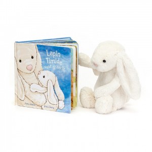 MEDIUM Jellycat Lapin Timide Veut Grandir & Bashful Cream Bunny, Jellycat USA | HO7861240