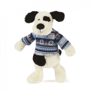 MEDIUM Jellycat Paxton Puppy Winter Warmer 23 CM, Jellycat USA | CV8431659