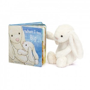 MEDIUM Jellycat When I am Big Book and Bashful Cream Bunny, Jellycat USA | CK6327459