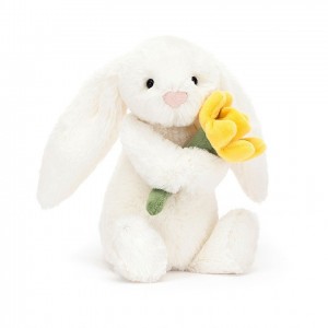 SMALL Jellycat Bashful Bunny with Daffodil 18 CM X 9 CM, Jellycat USA | EP0961582