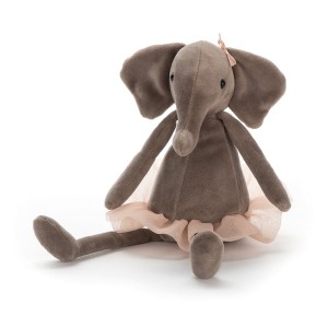 SMALL Jellycat Dancing Darcey Elephant 23 CM X 10 CM, Jellycat USA | KV9725810