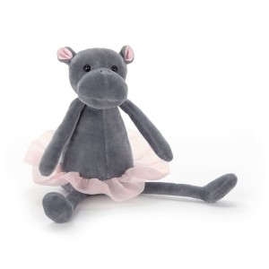 SMALL Jellycat Dancing Darcey Hippo 23 CM X 10 CM, Jellycat USA | CE0795264