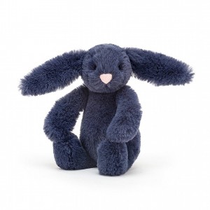 TINY Jellycat Bashful Navy Bunny 13 CM X 6 CM, Jellycat USA | BR8350769