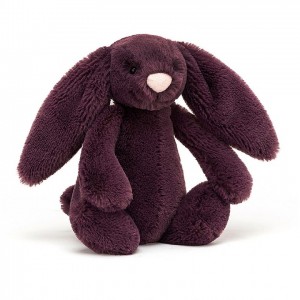 TINY Jellycat Bashful Plum Bunny 13 CM X 6 CM, Jellycat USA | CU0356892