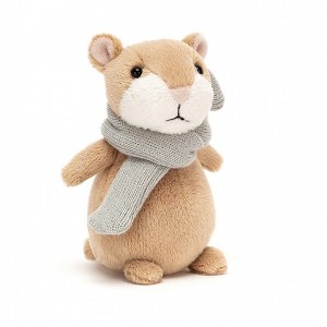 TINY Jellycat Happy Cinnamon Hamster Mini 12 CM X 7 CM, Jellycat USA | VX6420893