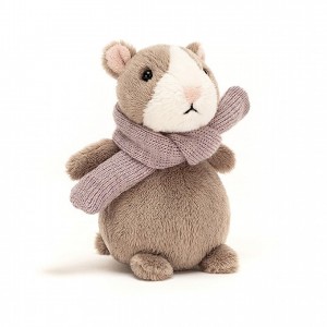 TINY Jellycat Happy Nutmeg Hamster Mini 12 CM X 7 CM, Jellycat USA | VC2906175