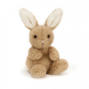 TINY Jellycat Poppet Caramel Bunny 10 CM X 6 CM, Jellycat USA | LY1657984