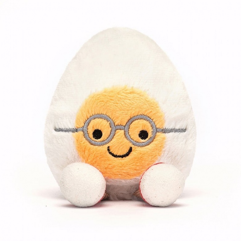 HUGE Jellycat Amuseable Boiled Egg Geek 28 CM X 18 CM, Jellycat USA | XF3810674