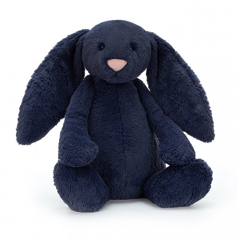 HUGE Jellycat Bashful Navy Bunny 51 CM X 21 CM, Jellycat USA | MX4172509