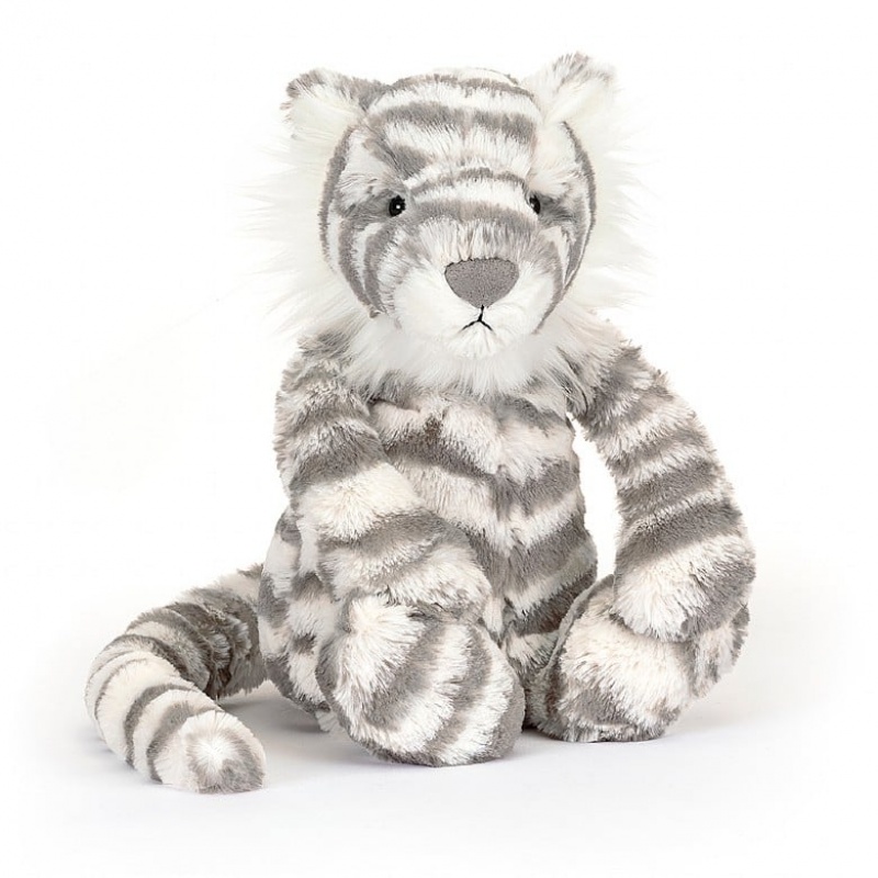 HUGE Jellycat Bashful Snow Tiger 51 CM X 21 CM, Jellycat USA | WX6357019