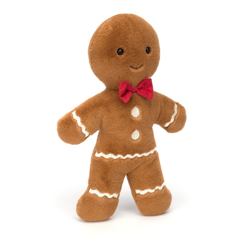 HUGE Jellycat Jolly Gingerbread Fred 52 CM X 21 CM, Jellycat USA | LB7209845