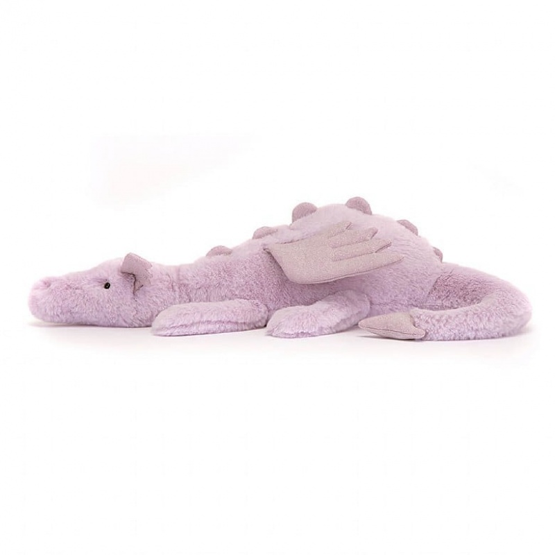 HUGE Jellycat Lavender Dragon 19 CM X 66 CM, Jellycat USA | VI8590176