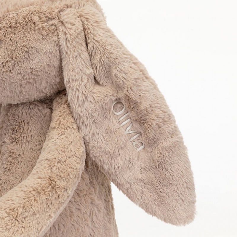 HUGE Jellycat Personalised Bashful Beige Bunny 51 CM X 21 CM, Jellycat USA | YG1769048