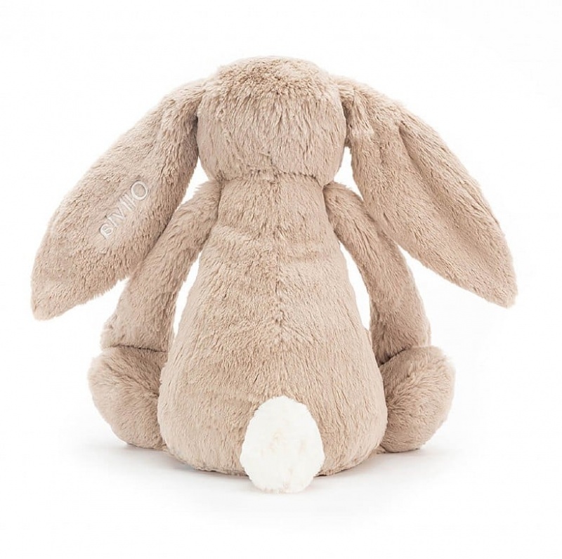 HUGE Jellycat Personalised Bashful Beige Bunny 51 CM X 21 CM, Jellycat USA | YG1769048