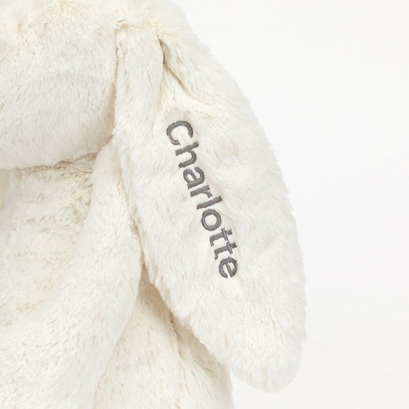 HUGE Jellycat Personalised Bashful Cream Bunny 51 CM X 21 CM, Jellycat USA | TG7093841