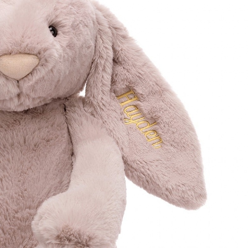 HUGE Jellycat Personalised Bashful Luxe Bunny Rosa 51 CM X 21 CM, Jellycat USA | AJ4859362