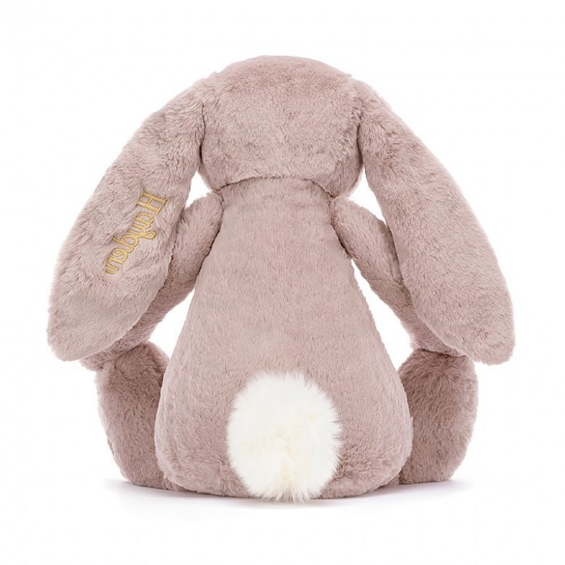 HUGE Jellycat Personalised Bashful Luxe Bunny Rosa 51 CM X 21 CM, Jellycat USA | AJ4859362