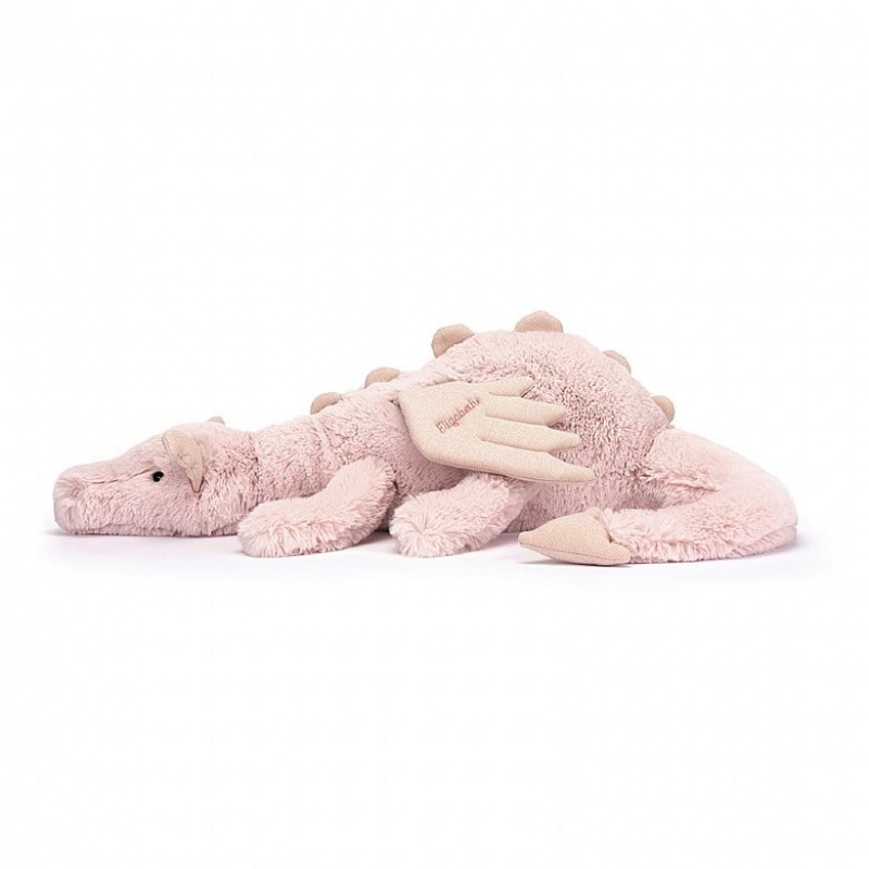 HUGE Jellycat Personalised Rose Dragon 19 CM X 66 CM, Jellycat USA | QL8403659