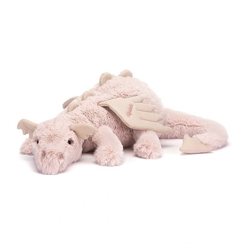 HUGE Jellycat Personalised Rose Dragon 19 CM X 66 CM, Jellycat USA | QL8403659