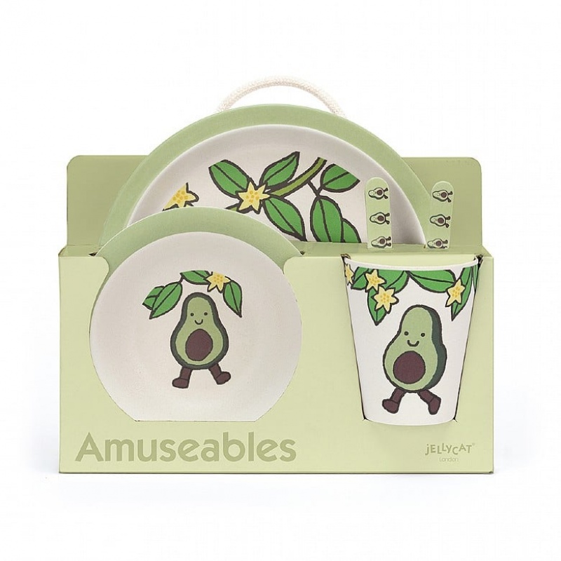 Jellycat Amuseable Avocado Bamboo Set 25 CM X 7 CM, Jellycat USA | CM3981742