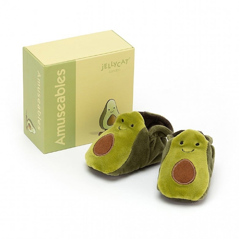 Jellycat Amuseable Avocado Booties 10 CM X 5 CM, Jellycat USA | JZ9426781