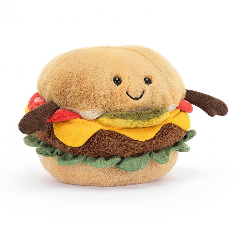 Jellycat Amuseable Burger 12 CM X 12 CM, Jellycat USA | UB6305749