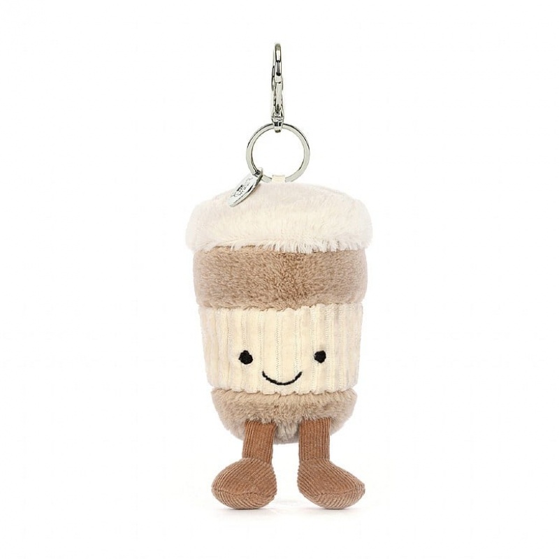 Jellycat Amuseable Coffee-To-Go Bag Charm 18 CM X 5 CM, Jellycat USA | WL1237854