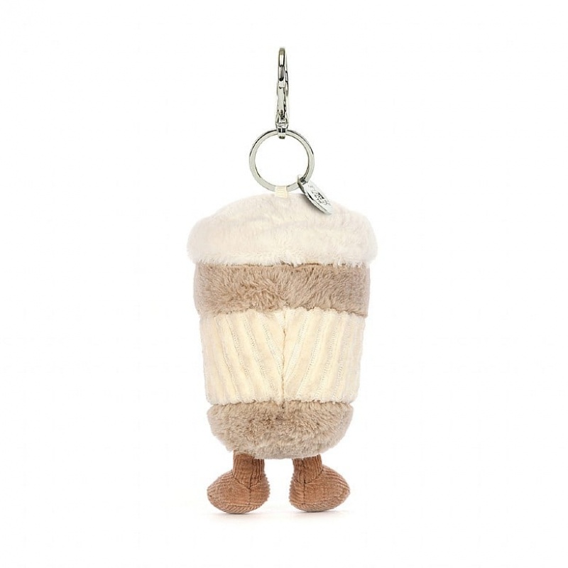 Jellycat Amuseable Coffee-To-Go Bag Charm 18 CM X 5 CM, Jellycat USA | WL1237854