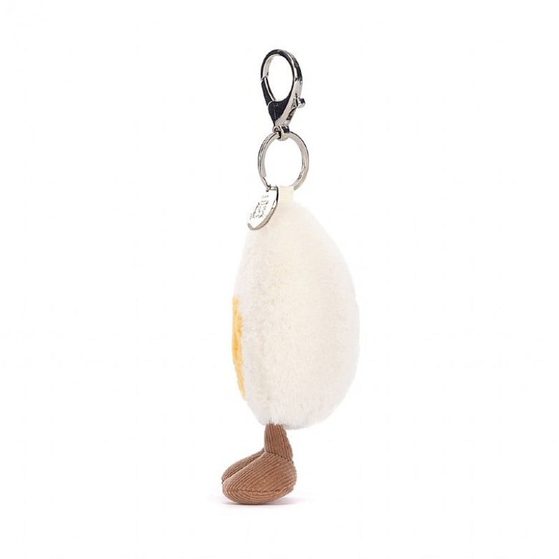 Jellycat Amuseable Happy Boiled Egg Bag Charm 18 CM X 7 CM, Jellycat USA | VR4308256