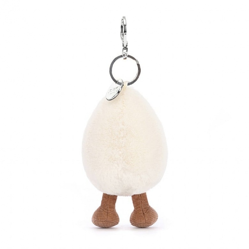 Jellycat Amuseable Happy Boiled Egg Bag Charm 18 CM X 7 CM, Jellycat USA | VR4308256