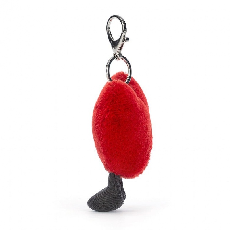 Jellycat Amuseable Heart Bag Charm 16 CM X 9 CM, Jellycat USA | RE8509364