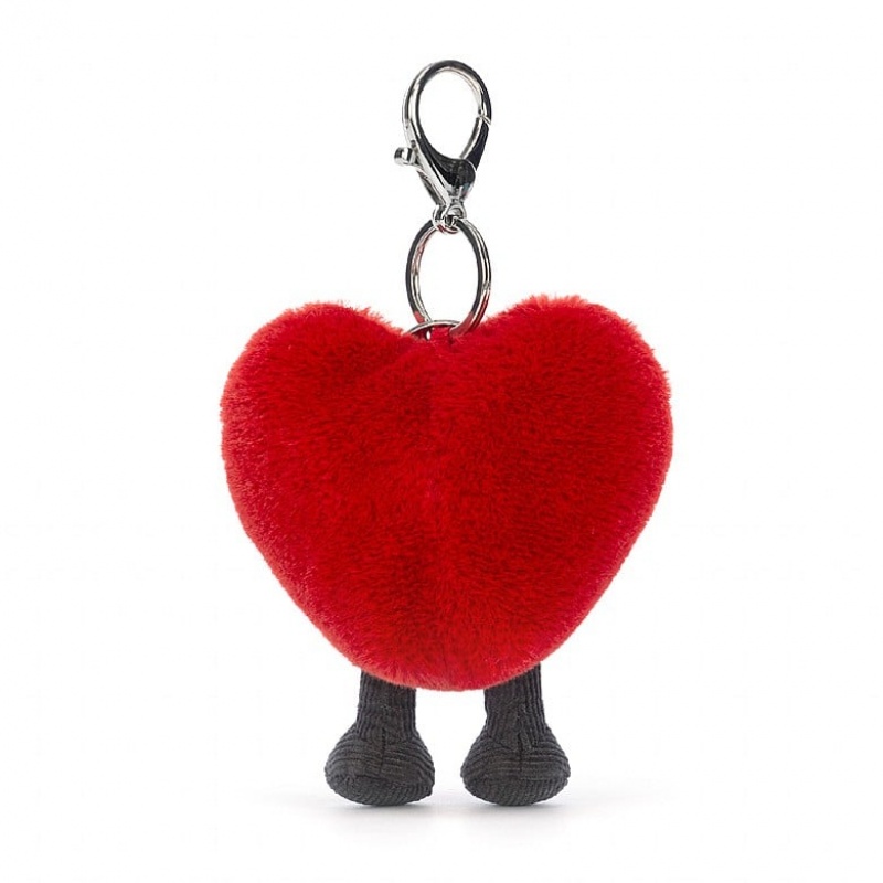 Jellycat Amuseable Heart Bag Charm 16 CM X 9 CM, Jellycat USA | RE8509364