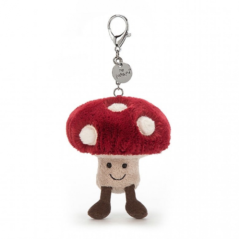 Jellycat Amuseable Mushroom Bag Charm 9 CM X 10 CM, Jellycat USA | XN1509328