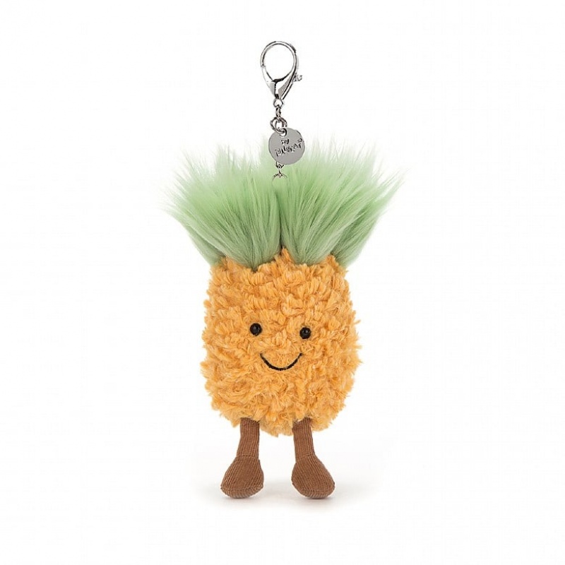 Jellycat Amuseable Pineapple Bag Charm 10 CM X 8 CM, Jellycat USA | FU0613758