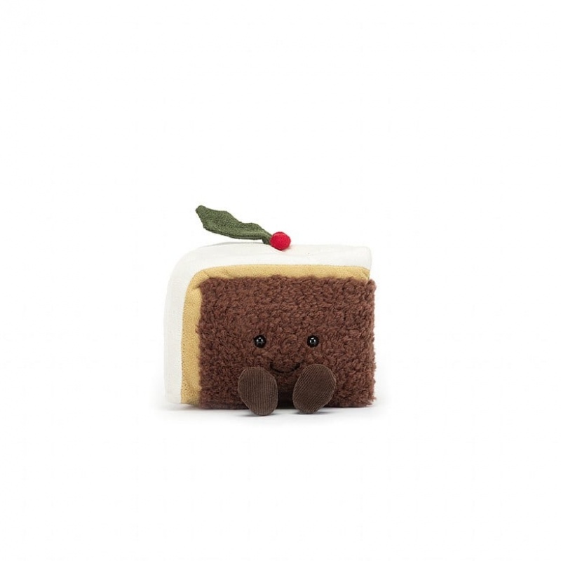 Jellycat Amuseable Slice of Christmas Cake 10 CM X 12 CM, Jellycat USA | OB8650139