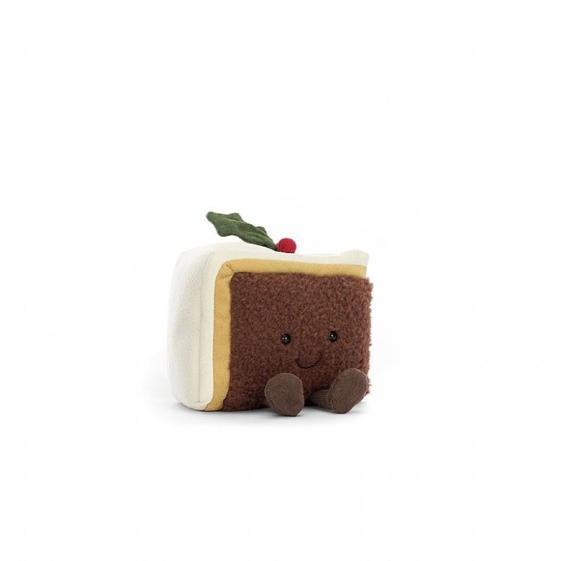 Jellycat Amuseable Slice of Christmas Cake 10 CM X 12 CM, Jellycat USA | OB8650139