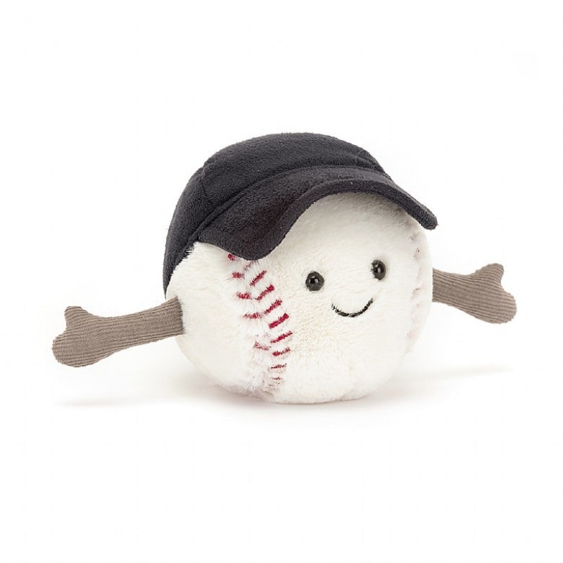 Jellycat Amuseable Sports Baseball 10 CM X 10 CM, Jellycat USA | UY5749368