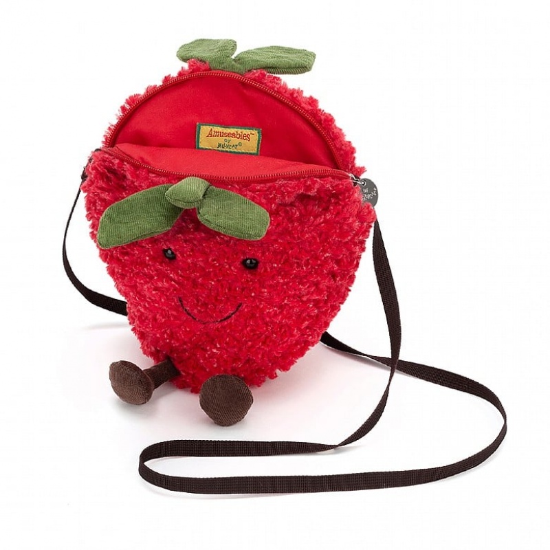 Jellycat Amuseable Strawberry Bag 22 CM X 19 CM, Jellycat USA | QF1423587