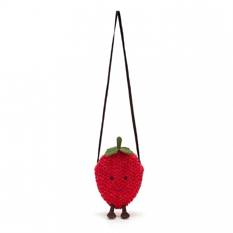 Jellycat Amuseable Strawberry Bag 22 CM X 19 CM, Jellycat USA | QF1423587