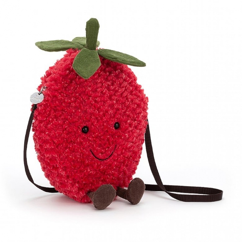 Jellycat Amuseable Strawberry Bag 22 CM X 19 CM, Jellycat USA | QF1423587