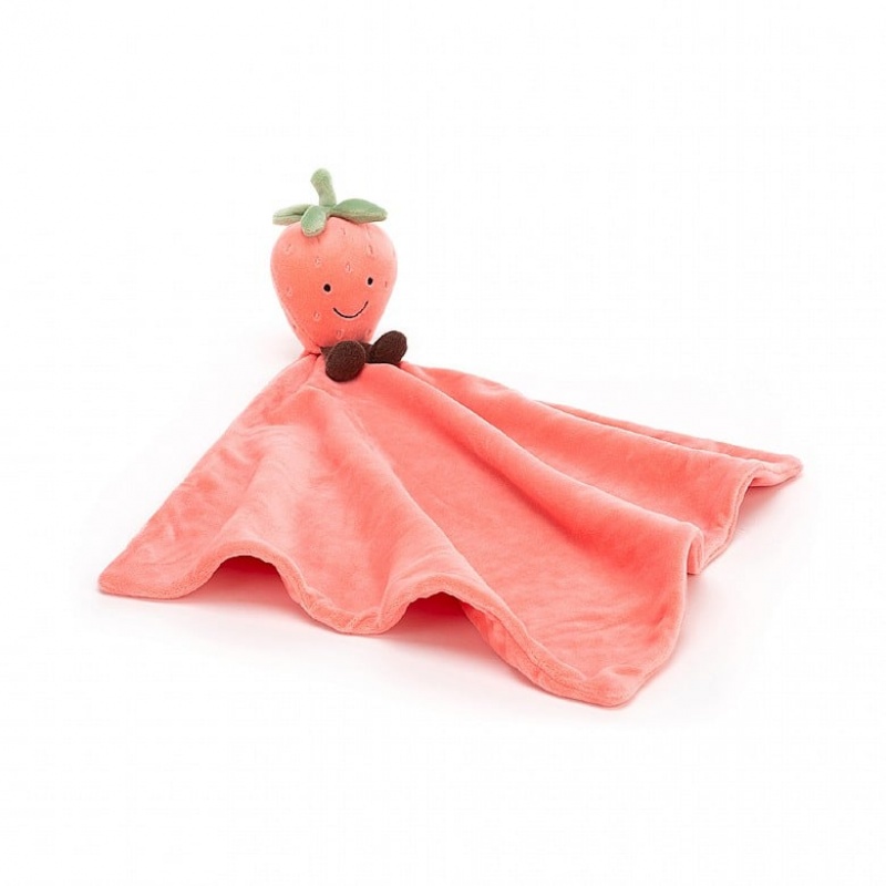 Jellycat Amuseable Strawberry Soother 34 CM X 34 CM, Jellycat USA | DP9627184